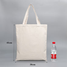 Load image into Gallery viewer, GAWBE Unisex Handbags Custom Canvas Tote Bag Print Text Your Design Grocery Daily Use Reusable Cotton Travel Casual Shopping Bag