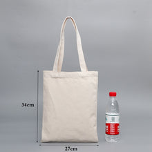 Load image into Gallery viewer, GAWBE Unisex Handbags Custom Canvas Tote Bag Print Text Your Design Grocery Daily Use Reusable Cotton Travel Casual Shopping Bag