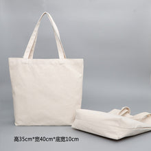 Load image into Gallery viewer, GAWBE Unisex Handbags Custom Canvas Tote Bag Print Text Your Design Grocery Daily Use Reusable Cotton Travel Casual Shopping Bag