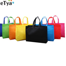 Load image into Gallery viewer, eTya Women Foldable Shopping Bag Reusable Eco Large Unisex Fabric Non-woven Shoulder Bags Tote grocery cloth Bags Pouch